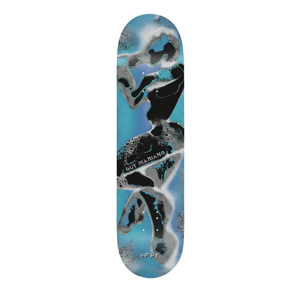 Planche de skateboard APRIL Guy Mariano Dancer, deck de skateboard robuste avec graphique artistique, idéal pour le skate.