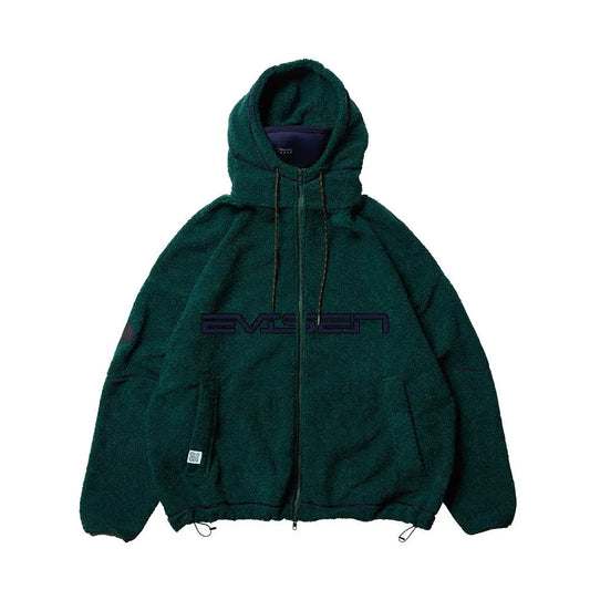 Evisen skateboards / Boa fleece zip hoodie forrest green Evisen