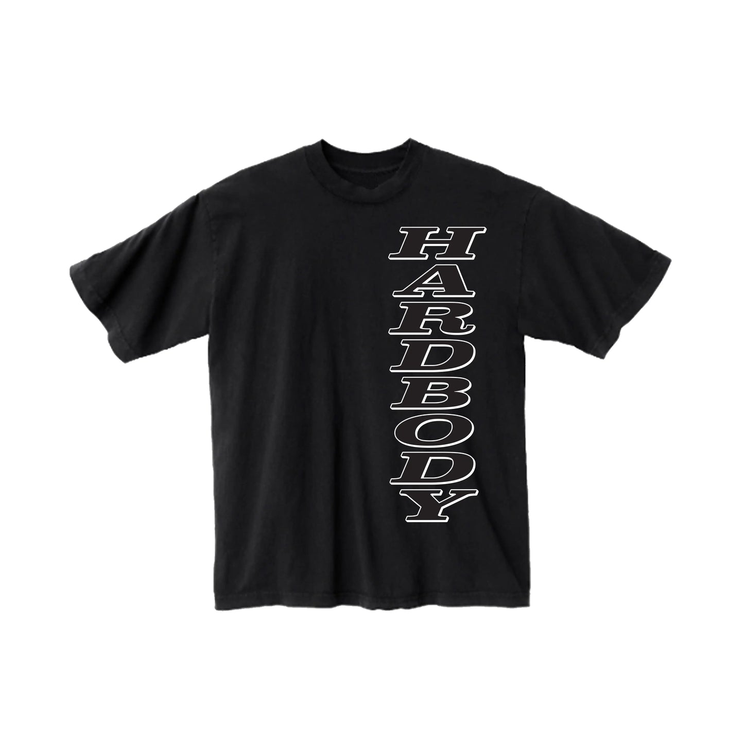 HARDBODY HARDBODY STACKED TEE BLACK/WHITE Hardbody