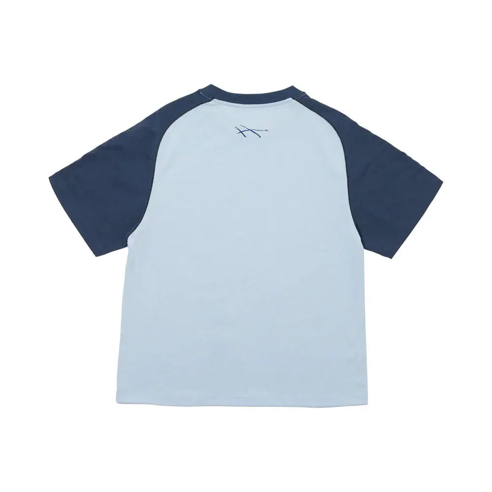 HODDLE WARPED JERSEY TEE - BLUE / NAVY Hoddle