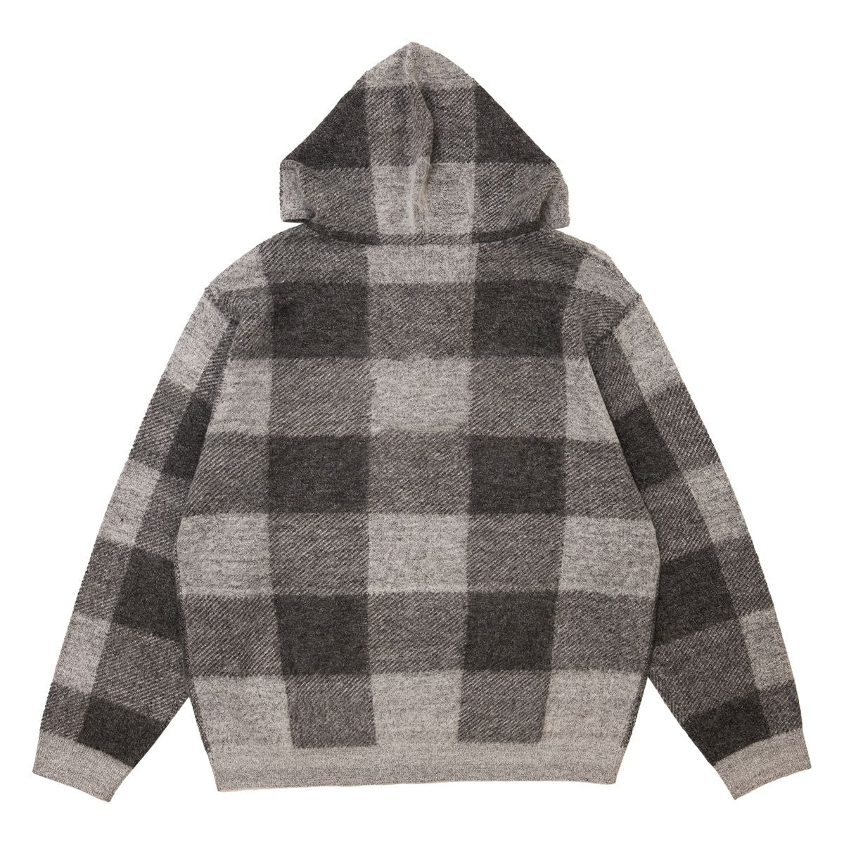 HODDLE MOHAIR CHECK ZIP UP GOOD GREY Hoddle