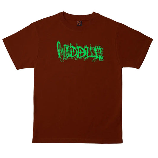 HODDLE VISION LOGO TEE BROWN Hoddle