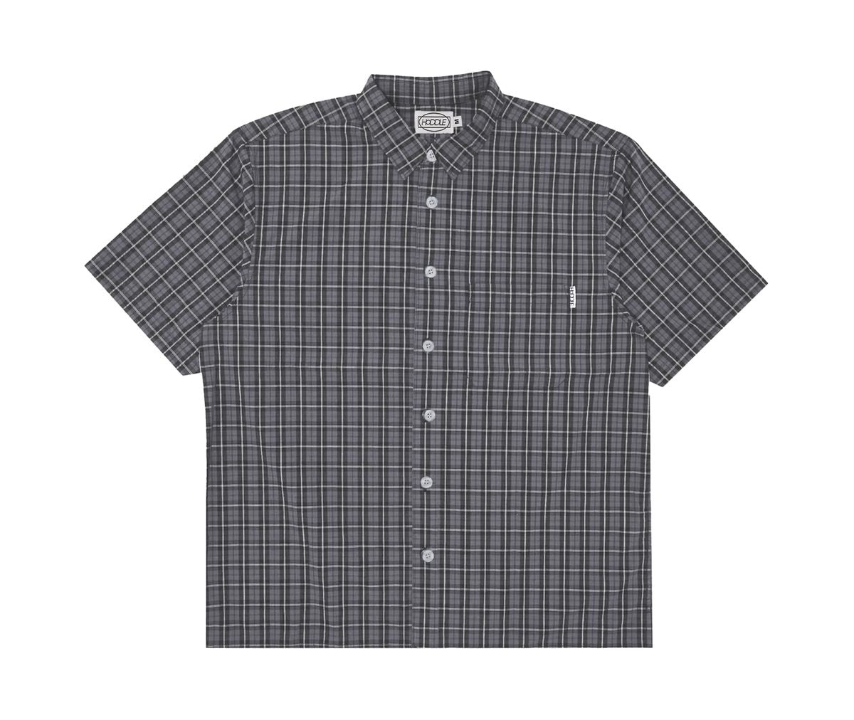 HODDLE HDL SS BORDER SHIRT GREY Hoddle