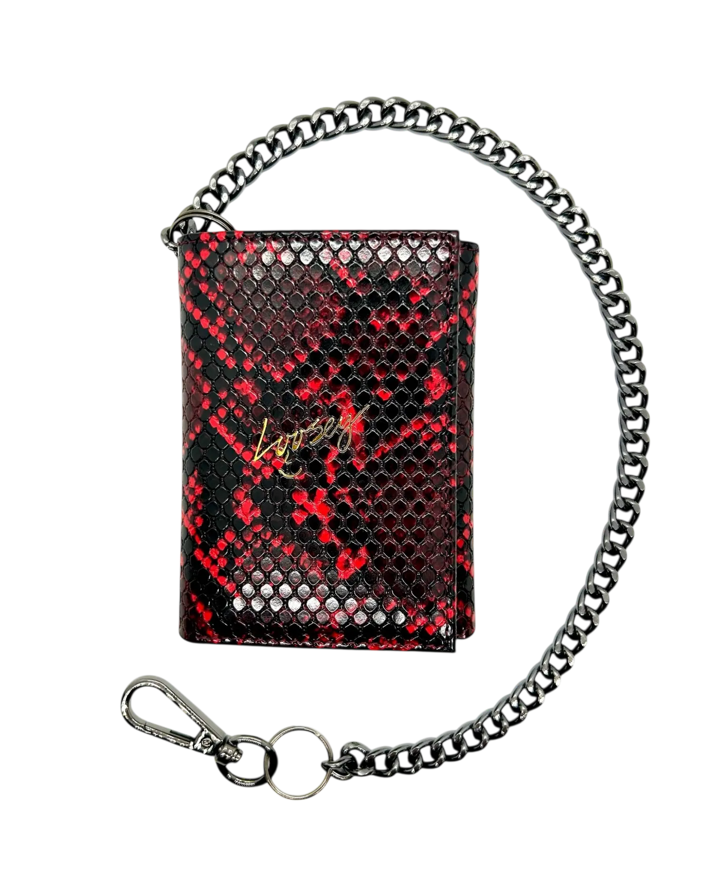 LOOSEY LOVE YOU Snake skin chain wallet LOOSEY