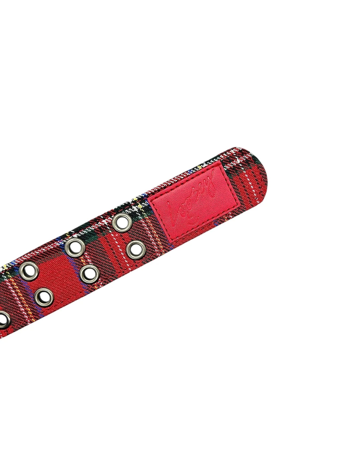 LOOSEY Plaid Grommet Hole Belt Loosey love you