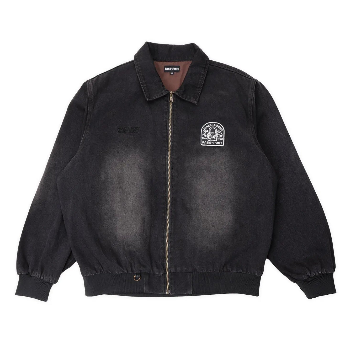 Pass~Port Hercu~locks Recycled Denim Freight Jacket washed black