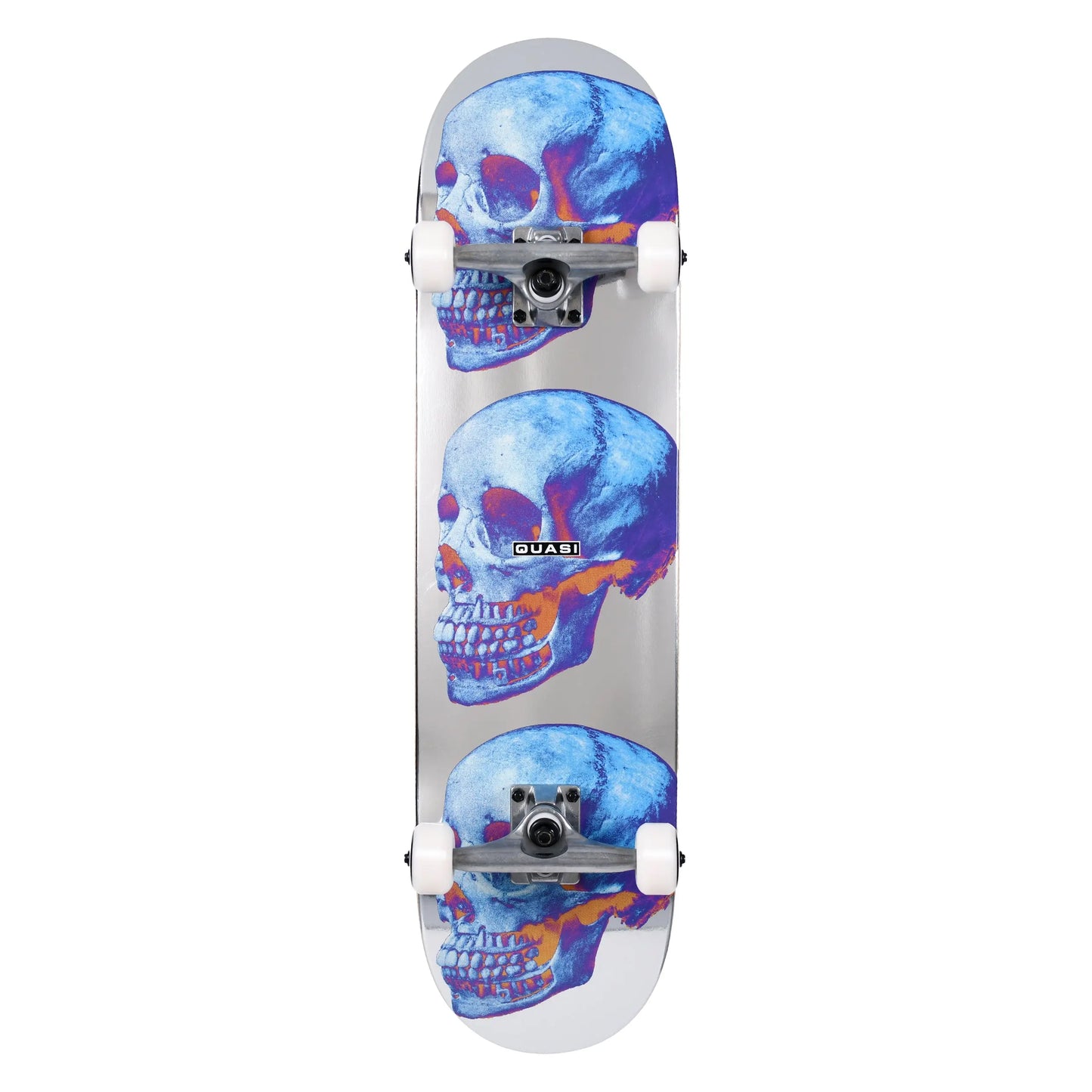 Planche de skateboard Quasi Techno Headz complète, deck de 8 pouces, avec design unique et graphique coloré.