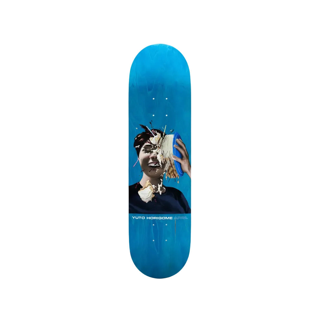 Planche de skate APRIL YUTO HORIGOME CAKE 2 avec graphisme coloré, design de deck de skateboard de la marque APRIL.