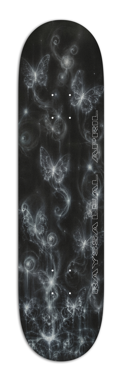 Planche de skateboard APRIL Rayssa Leal Night, deck de skateboard coloré avec design artistique visible.