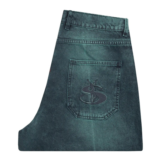 Yardsale Bleached Phantasy Jeans (Emerald) YARDSALE