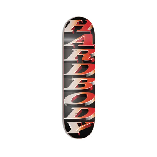 HARDBODY STACKED LOGO RED/BLACK BOARD 8.38 Hardbody