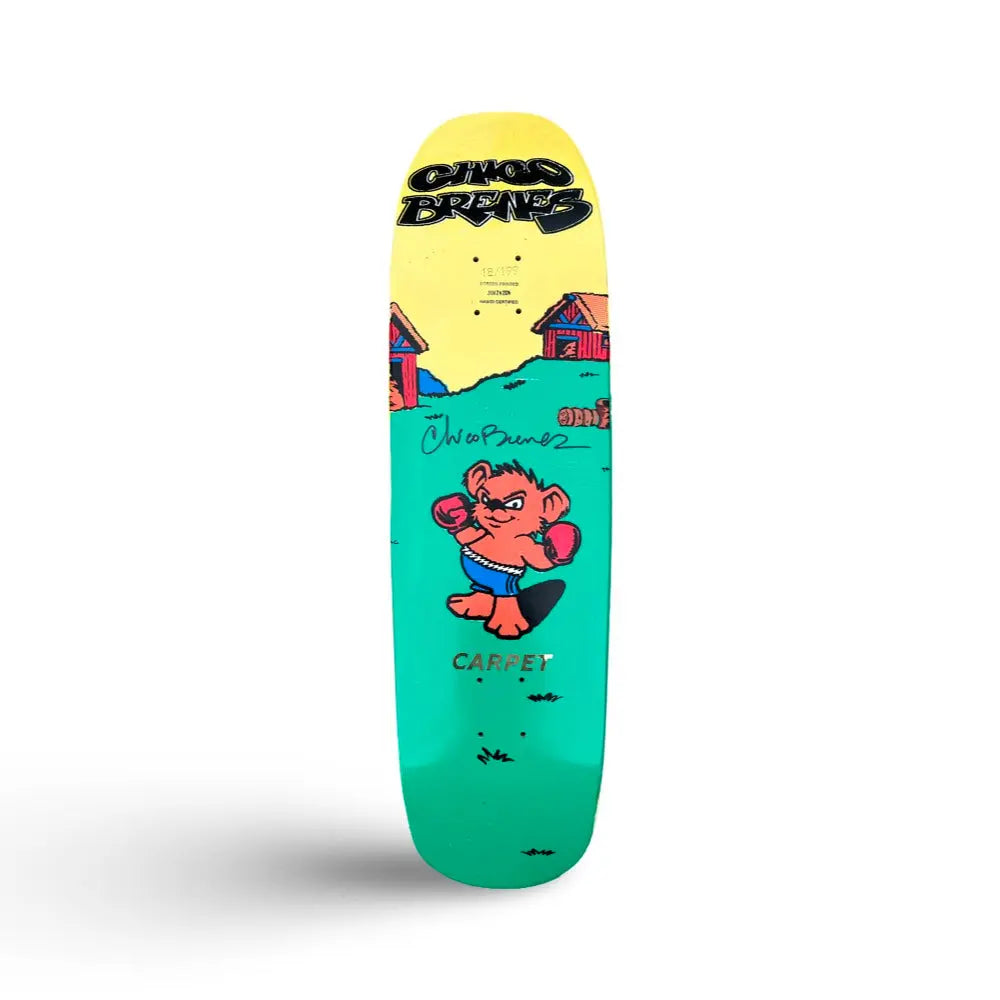 Carpet Chicostix x CARPET shaped deck signed 8.875 Carpet