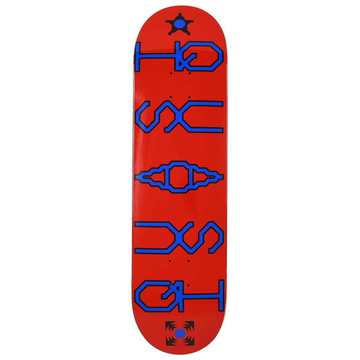 Planche de skateboard Quasi Unicode deck de 8,375 pouces, design graphique coloré, vue de face montrant le graphisme.