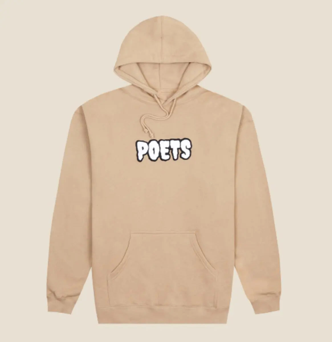 POETS CHENELLE FLOCK HOODED SWEATSHIRT TAN POETS