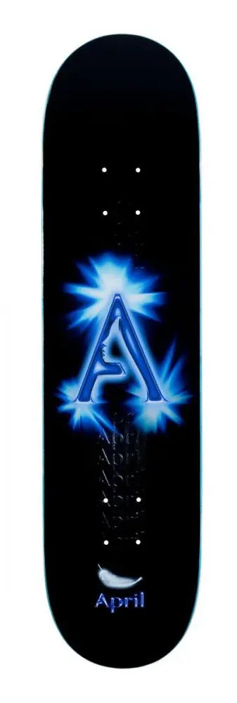 April A LOGO - BLACK / BLUE 7.8 APRIL skateboard