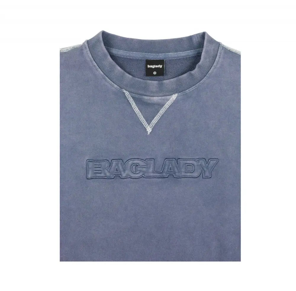 BAGLADY Acid Wash Sweatshirt Indigo BAGLADY SUPPLY
