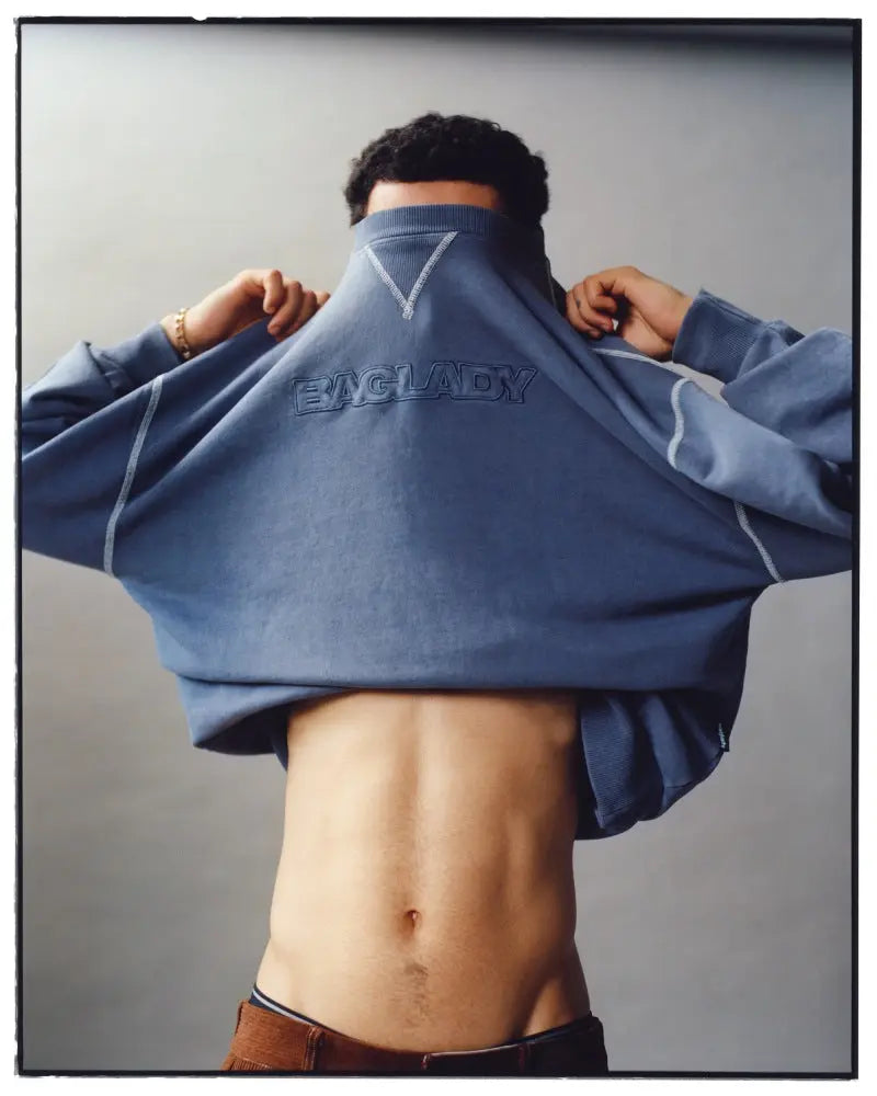 BAGLADY Acid Wash Sweatshirt Indigo BAGLADY SUPPLY