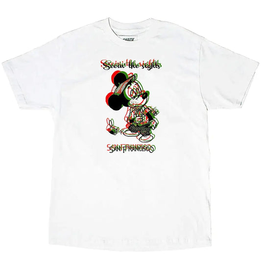 SNACK SEEIN THE SIGHTS TEE OVERPRINT - WHITE SNACK