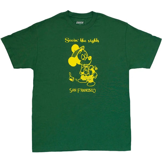 SNACK SEEIN THE SIGHTS TEE FOREST GREEN SNACK