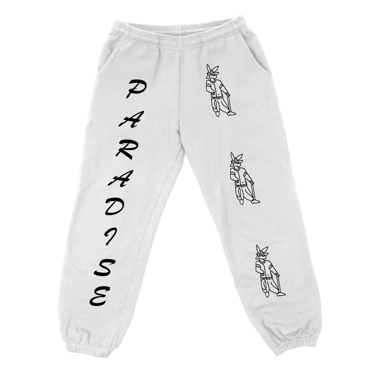PARADISE NYC BUNNY PIMP SWEATS WHITE PARADISE NYC