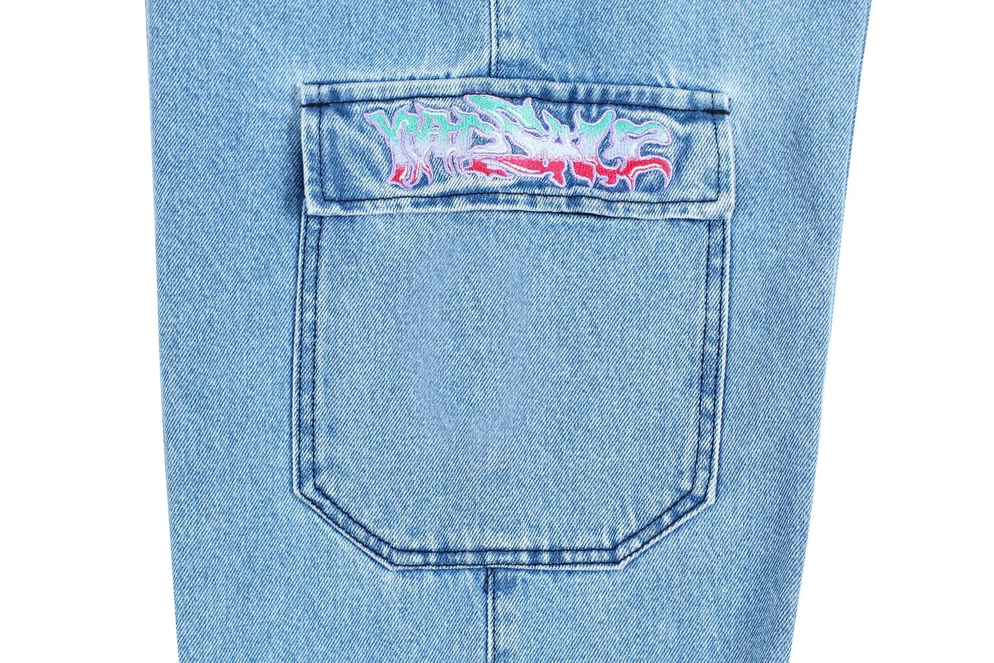 Yardsale Dreamscape Denim Cargos (Denim) YARDSALE