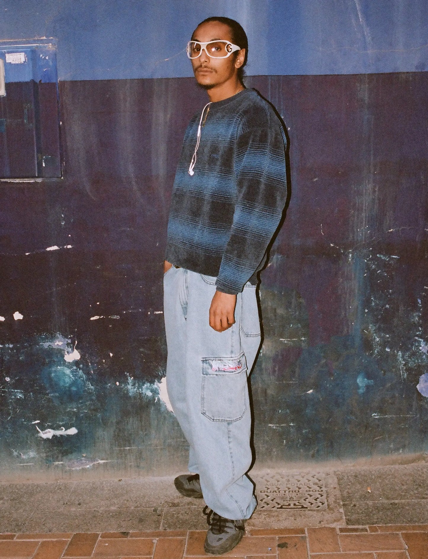 Yardsale Dreamscape Denim Cargos (Denim) YARDSALE