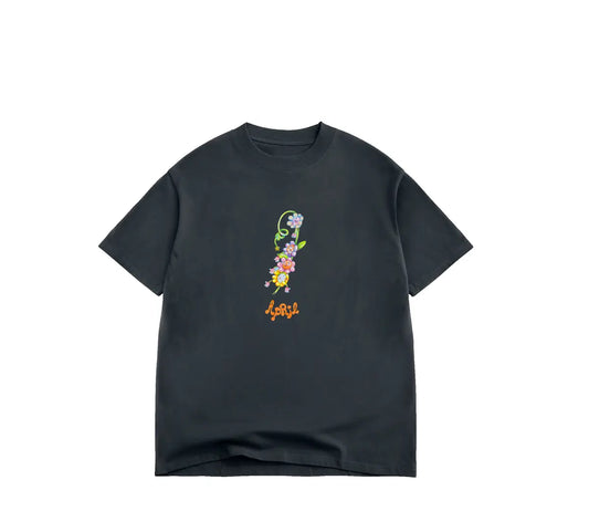 April Rayssa by Ema Gaspar Tee Vintage Black APRIL skateboard