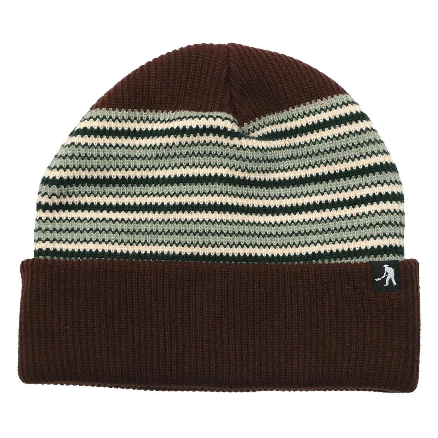 Pass~port  Striped Organic Knit Beanie Choc