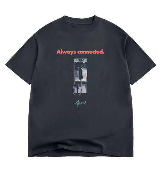April ALWAYS CONNECTED TEE - VINTAGE BLACK APRIL skateboard