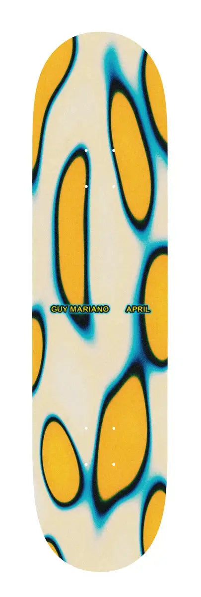 Jeu de skate APRIL GUY MARIANO - CELLS, deck de skateboard avec graphisme artistique, illustrant la collection APRIL skateboard.