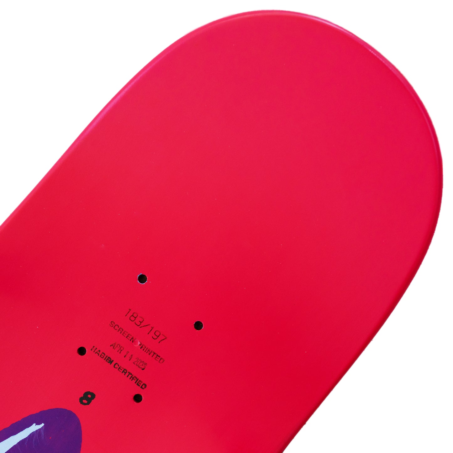 Planche de skateboard Carpet Body Count Deck 8.25 avec graphique artistique, vue de face sur fond blanc.