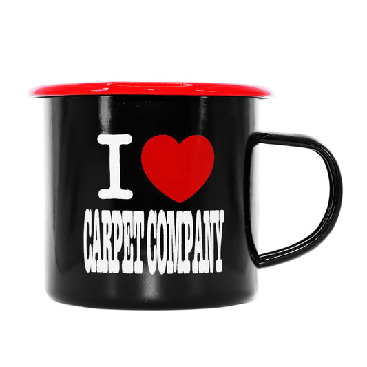 I Heart Carpet Metal Camper Mug - Black