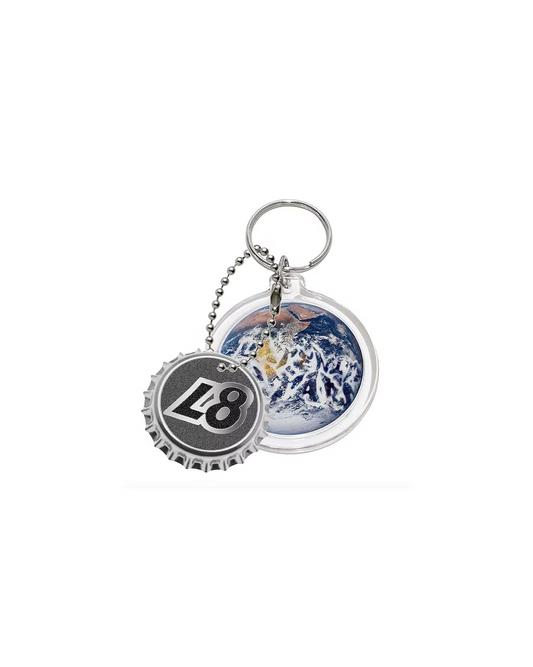 Porte-clés Late Nite Star 87 en accessoires, avec design coloré et logo de la marque LATE NITE STAR, posé sur fond neutre.