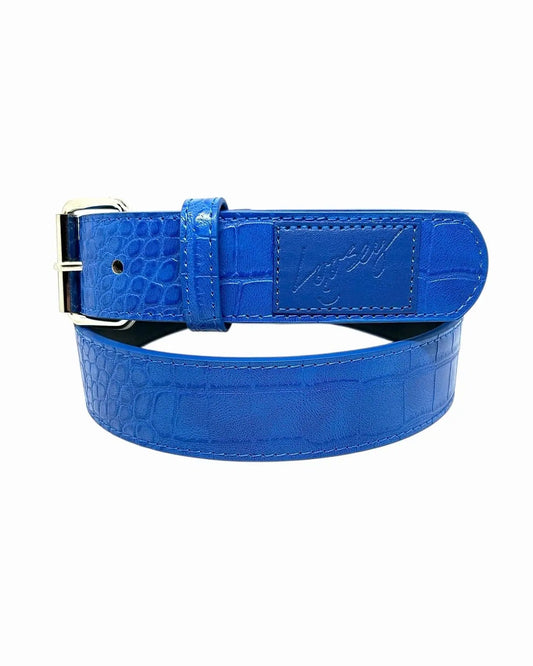 LOOSEY LOVE YOU Croc Skin Blue Belt LOOSEY