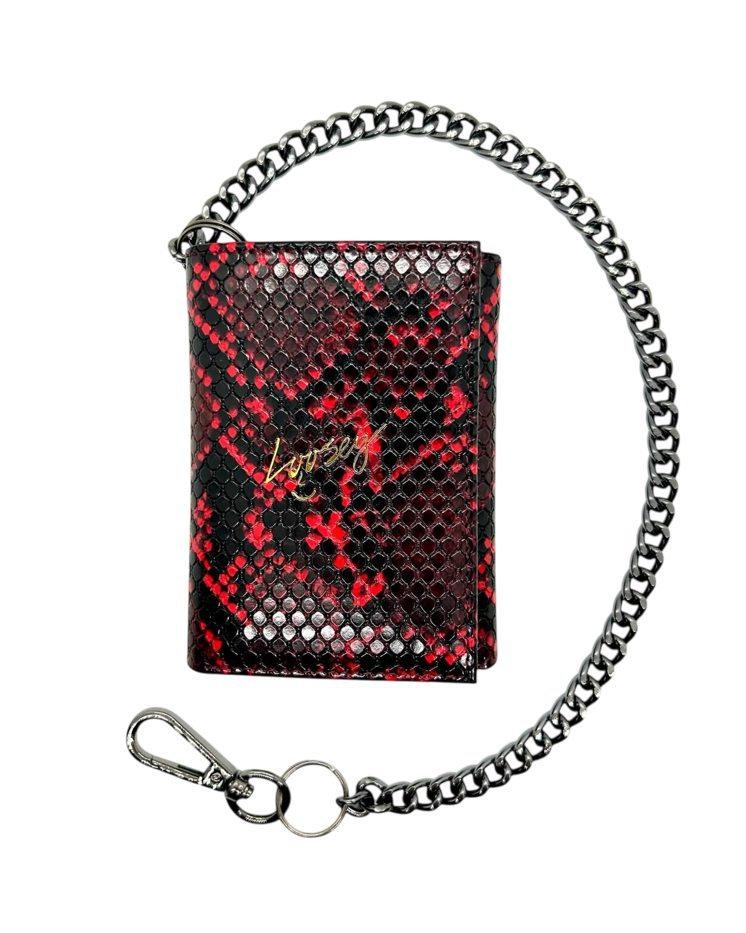 LOOSEY LOVE YOU Snake skin chain wallet LOOSEY