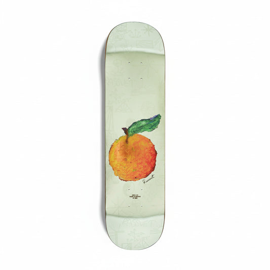 Deck RASSVET Austin Gilette Tangerine pour planche de foil, illustration de la face supérieure avec motifs colorés.