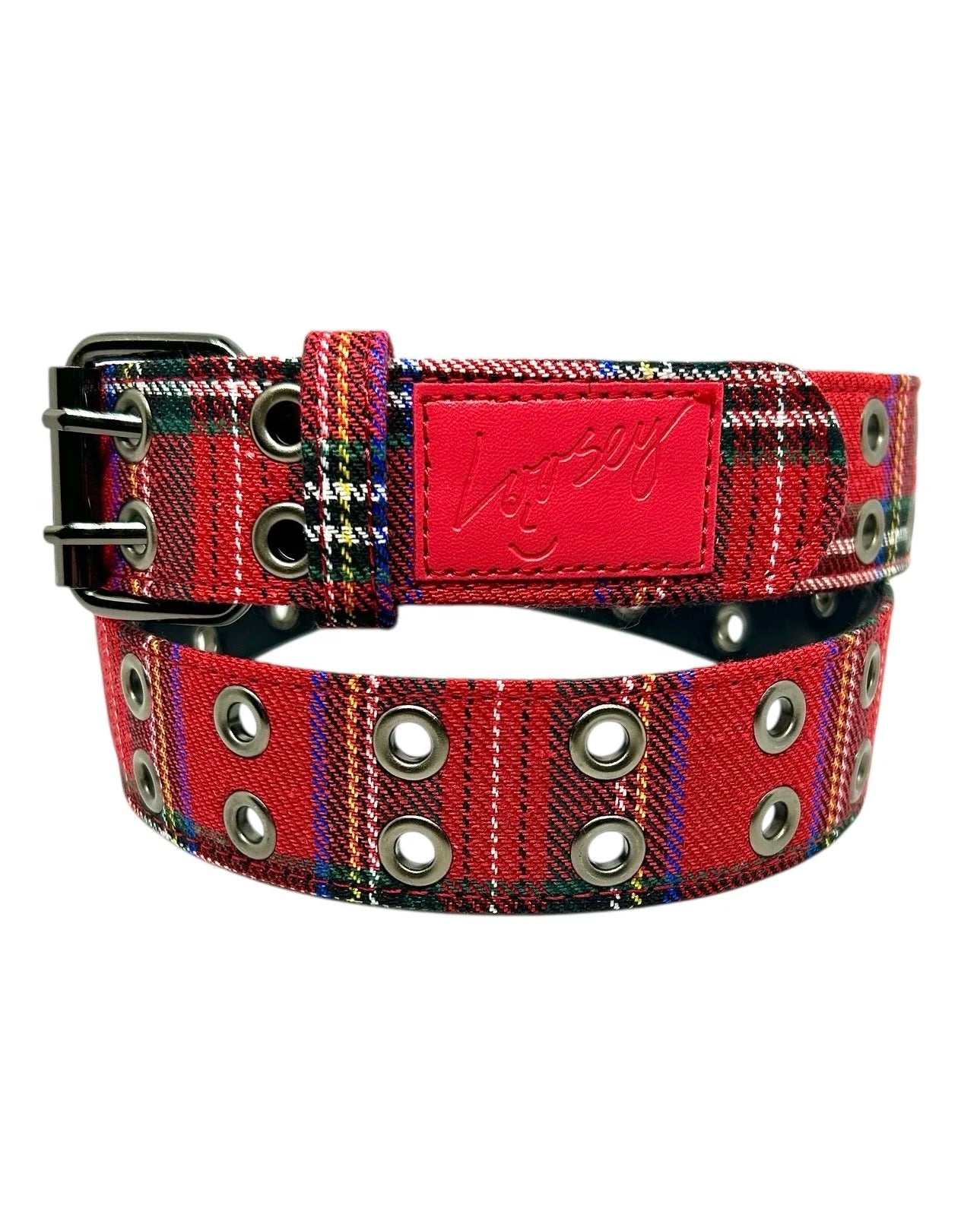 LOOSEY Plaid Grommet Hole Belt