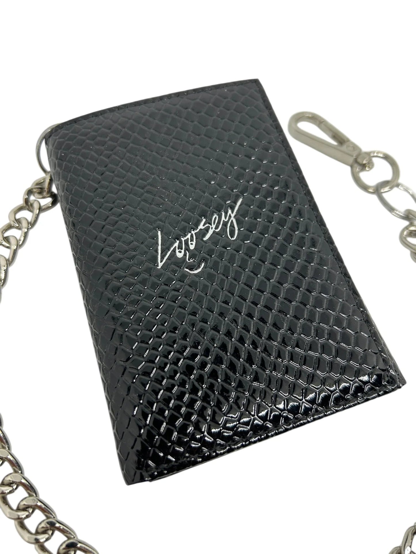 LOOSEY LOVE YOU Metallic Black Chain Gang Loosey love you