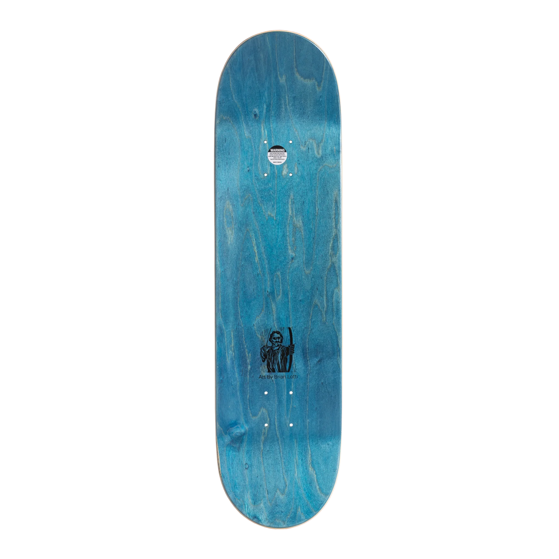 Deck de skateboard Swim de la série DAN PLUNKETT (ARCHER) PRO MODEL, vue de dessus, avec graphique coloré.
