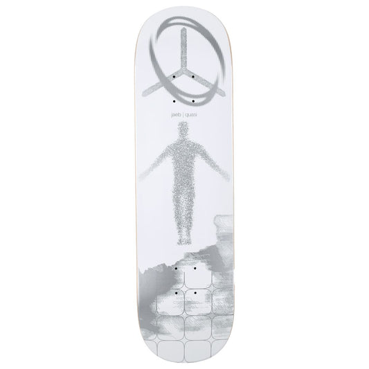 Planche de skateboard Quasi Jaeb 'Debut' 8.5 pouces, deck de skateboard pour débutants, vue en gros plan.