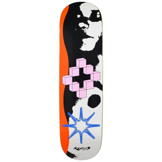 Planche de skateboard Quasi Plus One, deck de 8,5 pouces, en bois avec graphismes modernes, pour skateurs expérimentés.