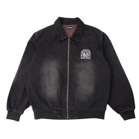 Pass~Port Hercu~locks Recycled Denim Freight Jacket washed black