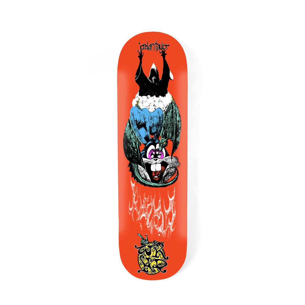 Deck WKND « Shucks Bunny » Jordan Taylor 8,25 pouces, motif de lapin illustré en noir et blanc