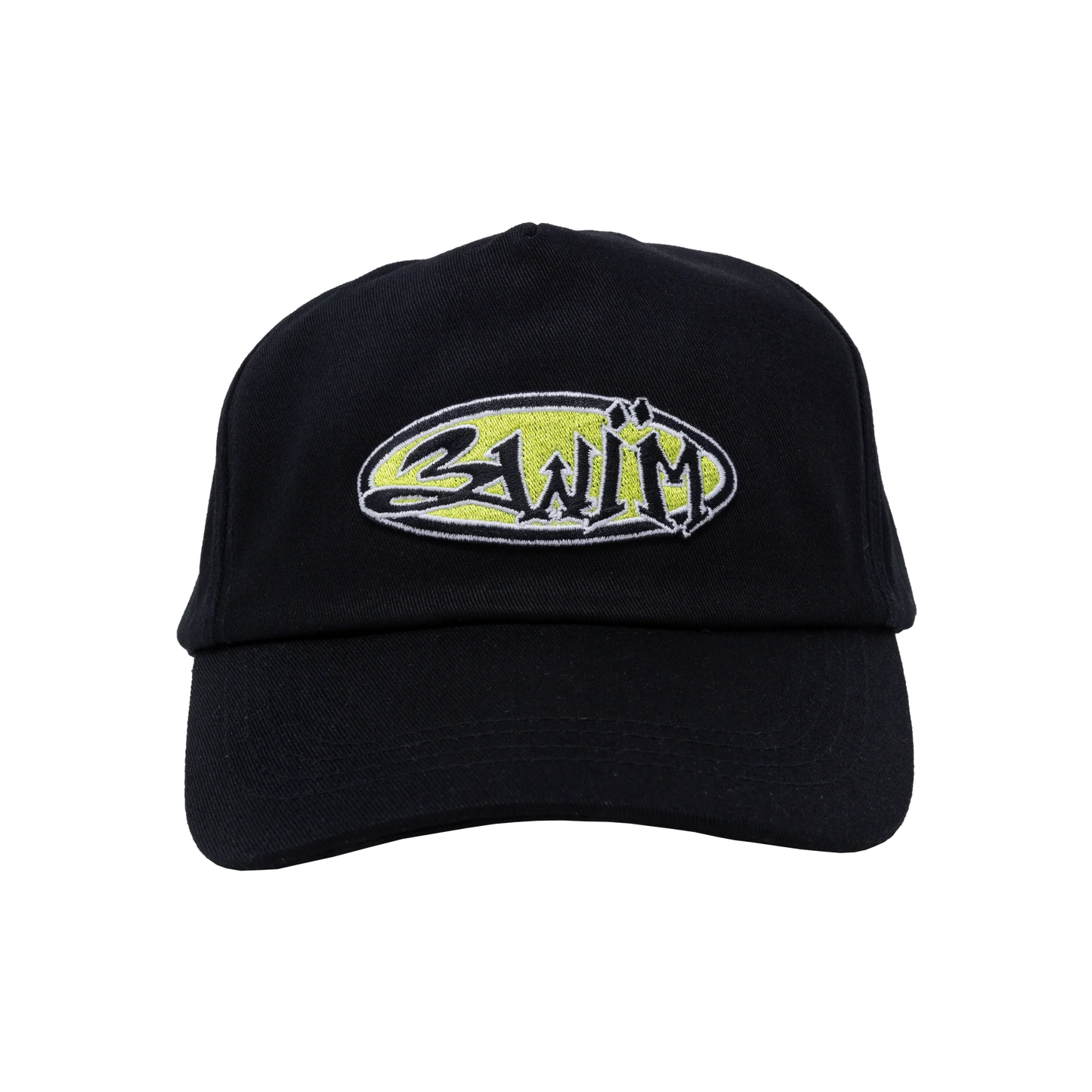 Casquette à 5 panneaux SWIM skateboards SWIM11, style décontracté, logo visible sur le devant, tissu léger et confortable.