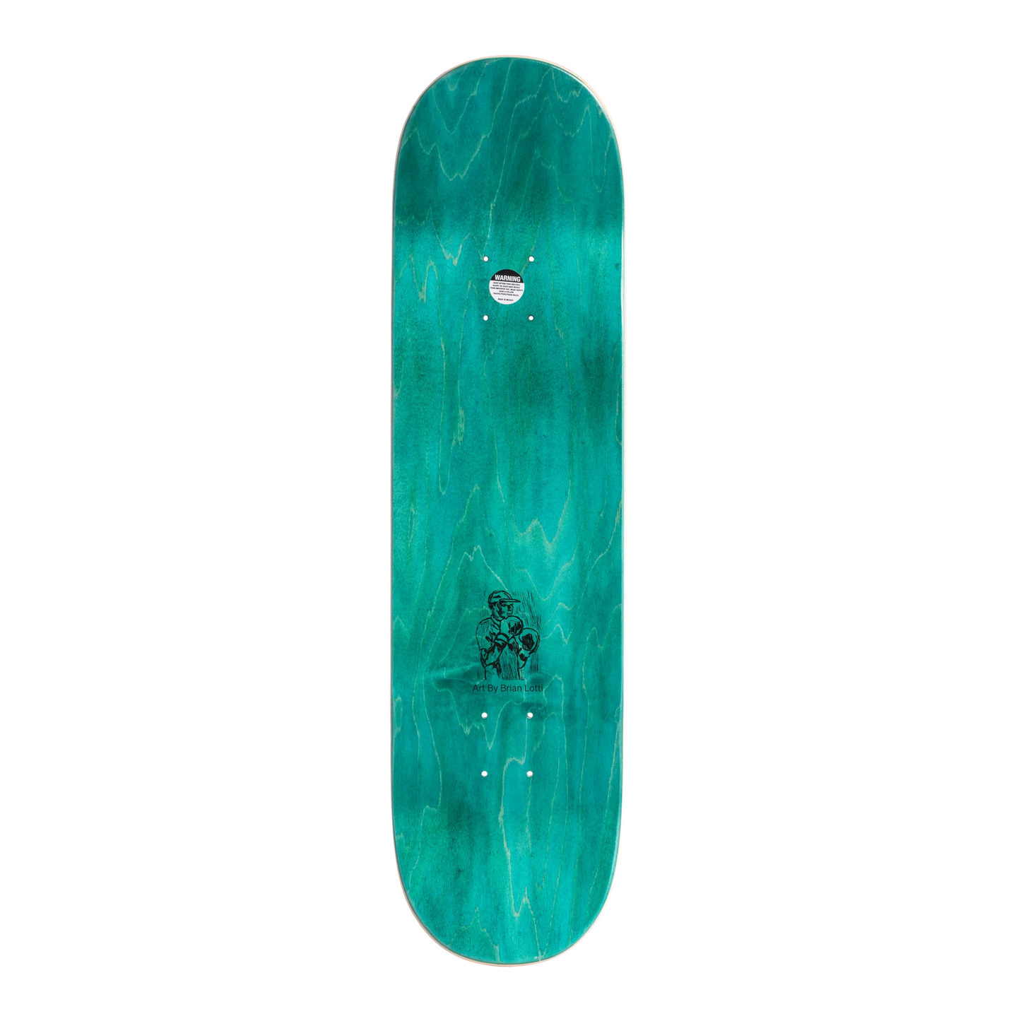 Planche de skateboard Swim Skateboards KEVIN TERPENING PRO MODEL, deck de skateboard avec design de boxeur, vue de dessus.