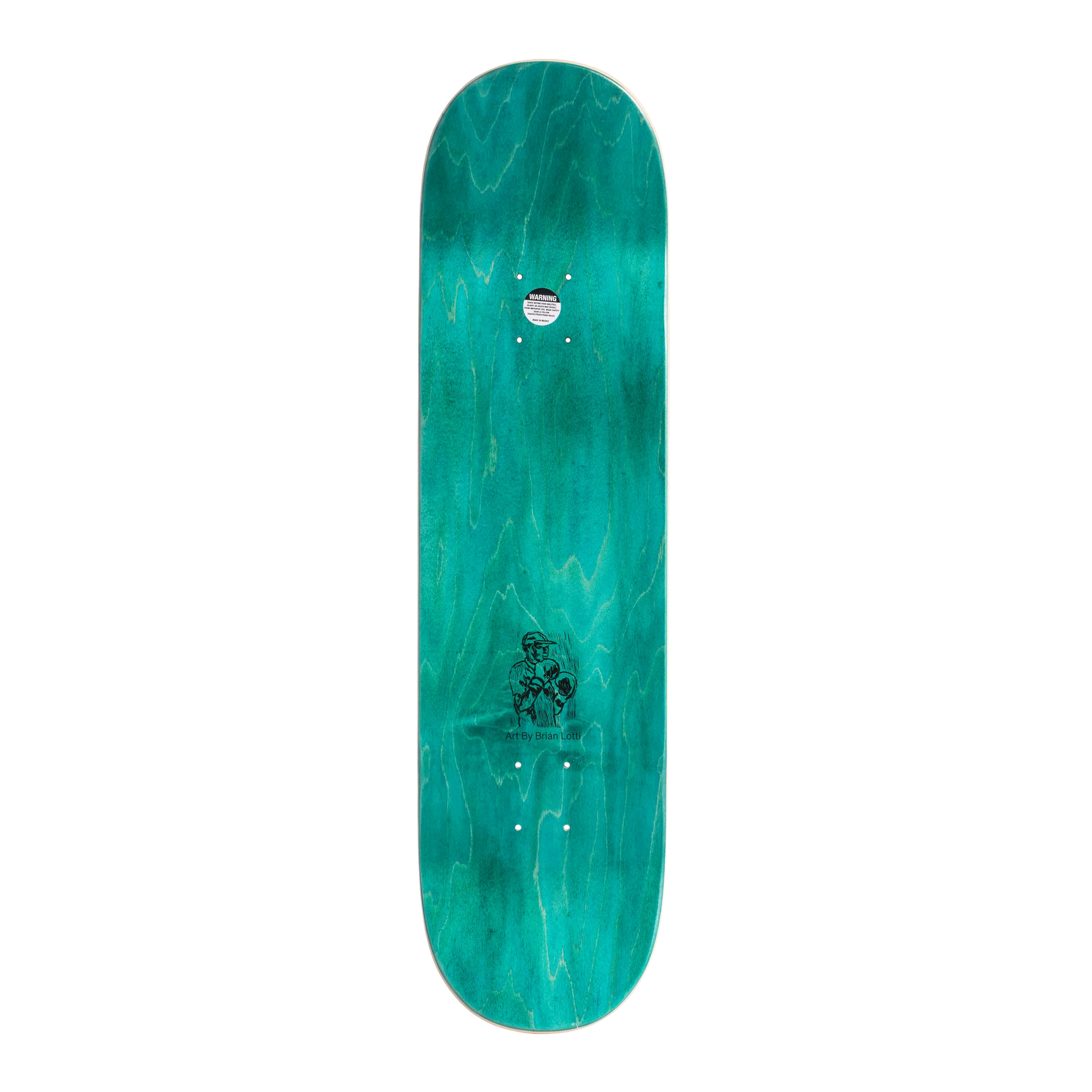 Planche de skateboard Swim Skateboards KEVIN TERPENING PRO MODEL, deck de skateboard avec design de boxeur, vue de dessus.