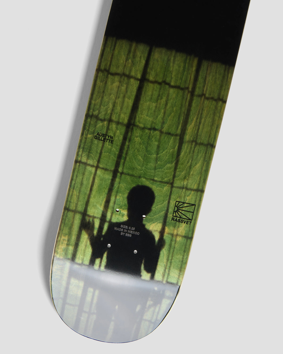 Gilet RASSVET pour planche de skateboard en bois unisexe, couleur jaune, vue de face sur fond neutre.
