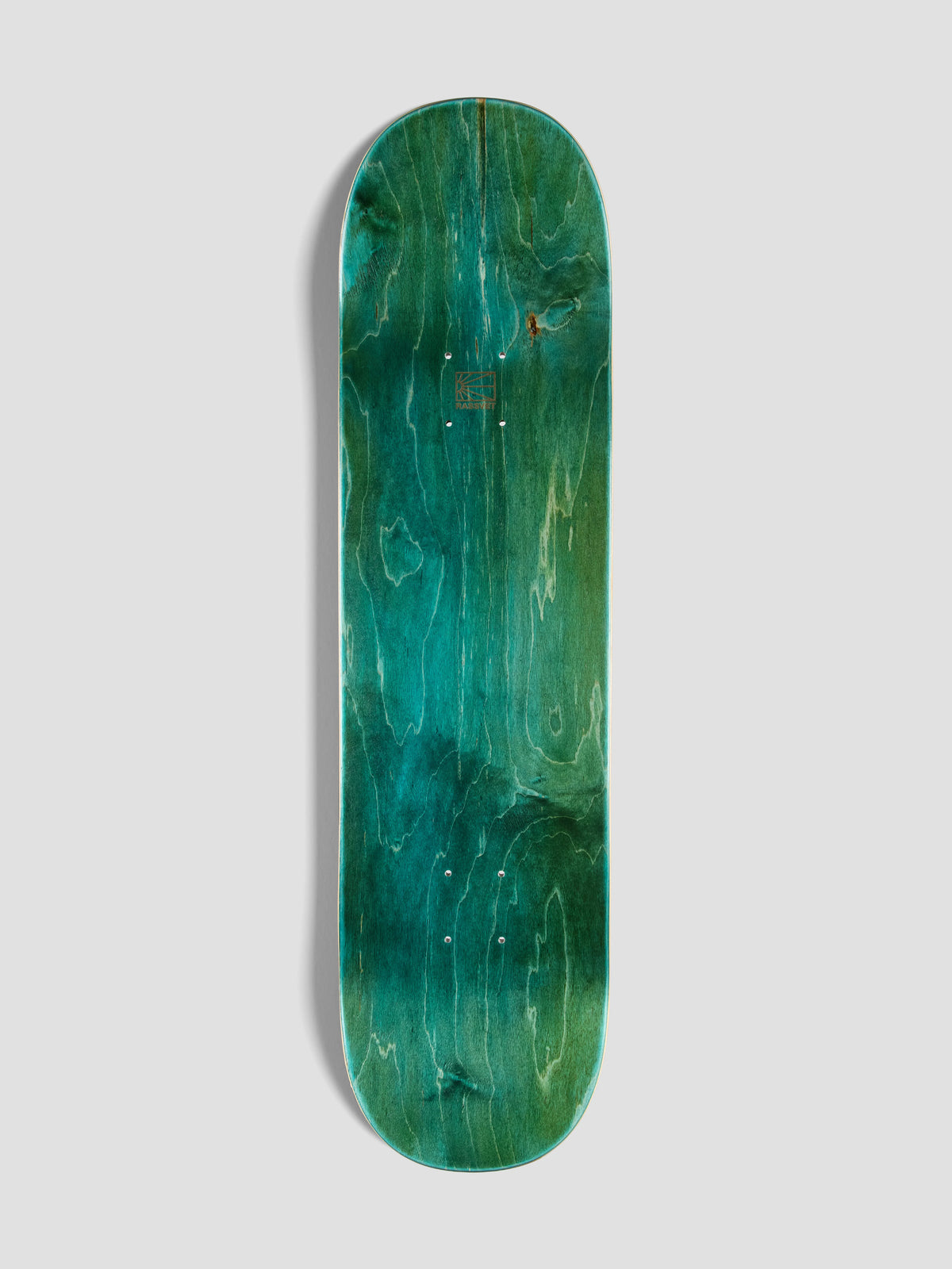 Logo RASSVET sur planche en bois pour unisexe, design avec logo bleu 8.3, style skate ou surf