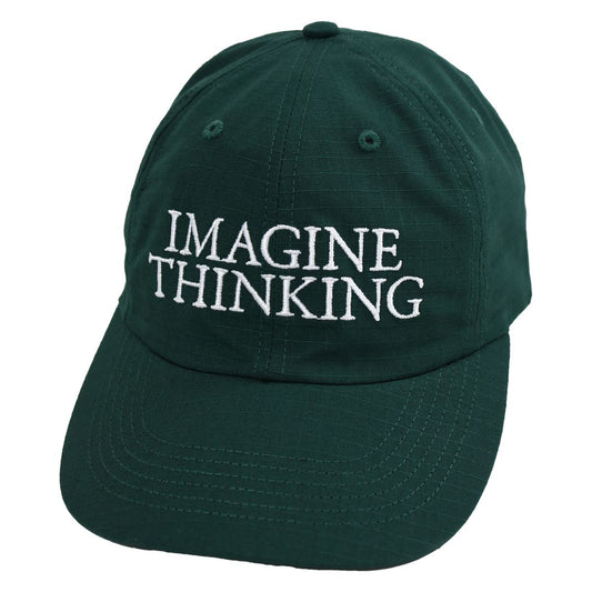 Casquette Quasi Imagine Too en vert, style tendance, en tissu léger, vue de face.