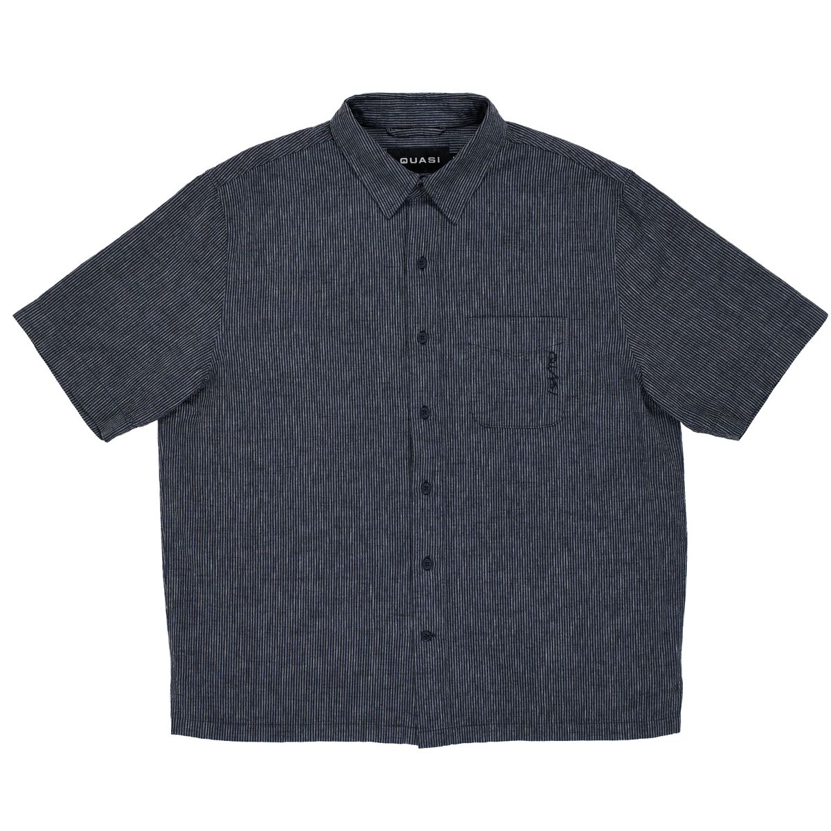Quasi skateboards Kalvin Short Sleeve Button Up Shirt [Navy]